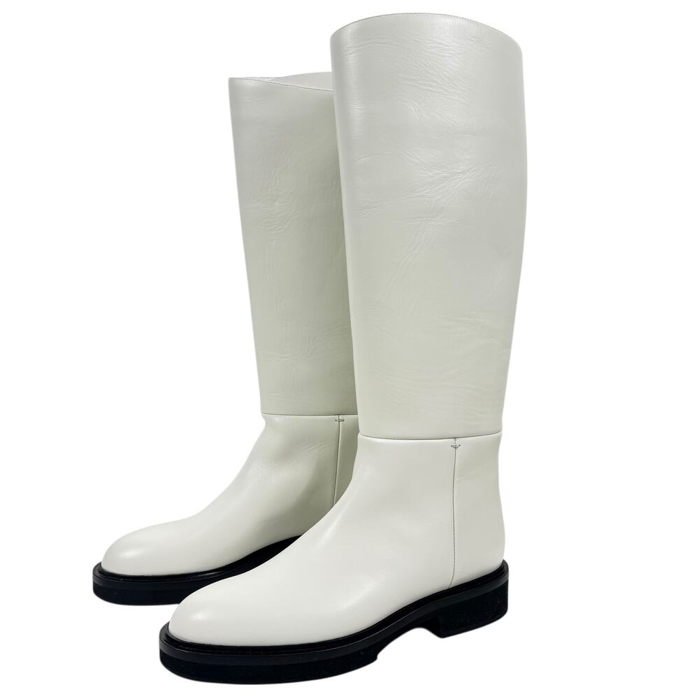 New Khaite Derby Leather Riding Boots Knee Hight White Size 39 - Picture 3 of 9